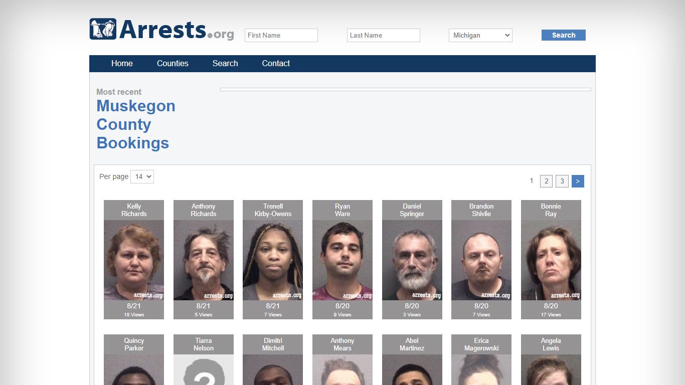 Muskegon County Arrests and Inmate Search